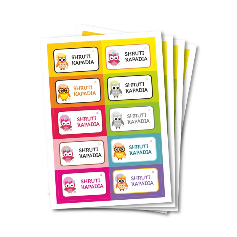 Waterproof Labels – Owl (Set Of 40)