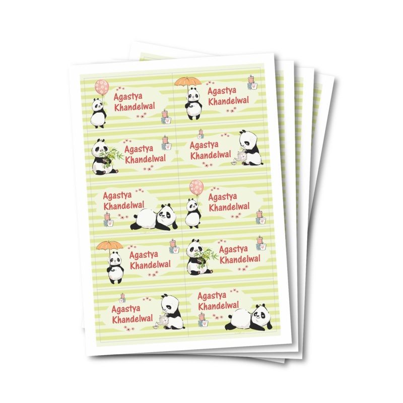 Waterproof Labels – Panda (Set Of 40)