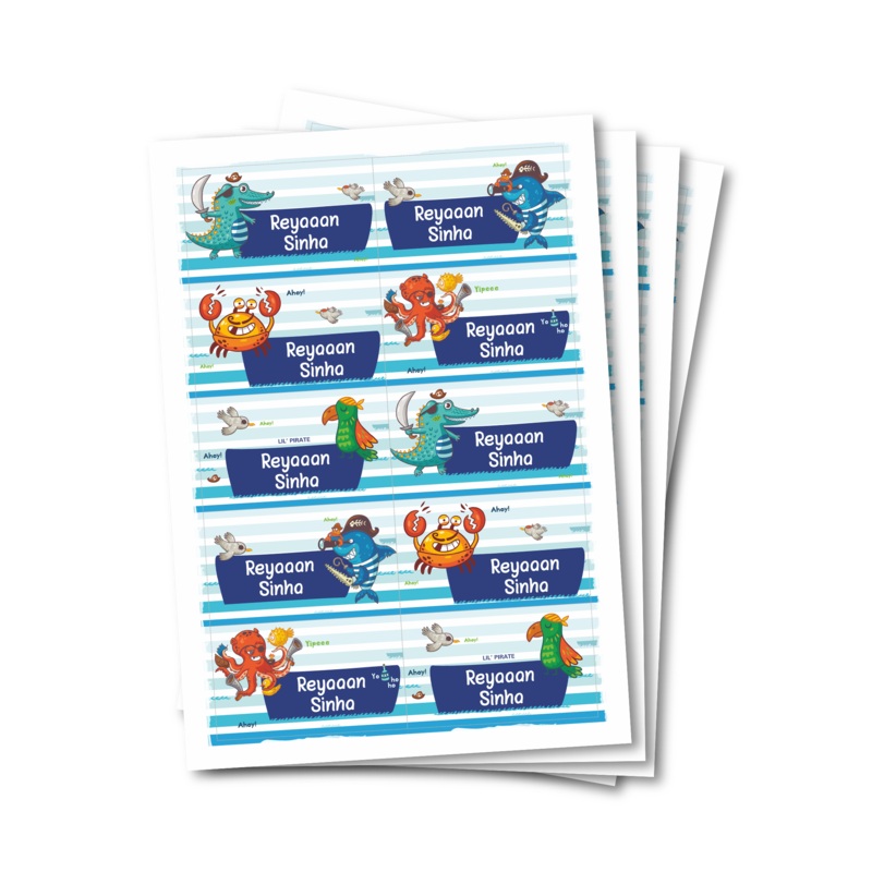 Waterproof Labels – Pirates (Set Of 40)