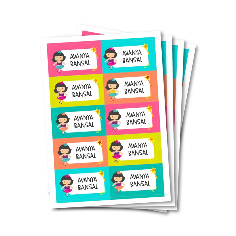 Waterproof Labels – Princess (Set Of 40)