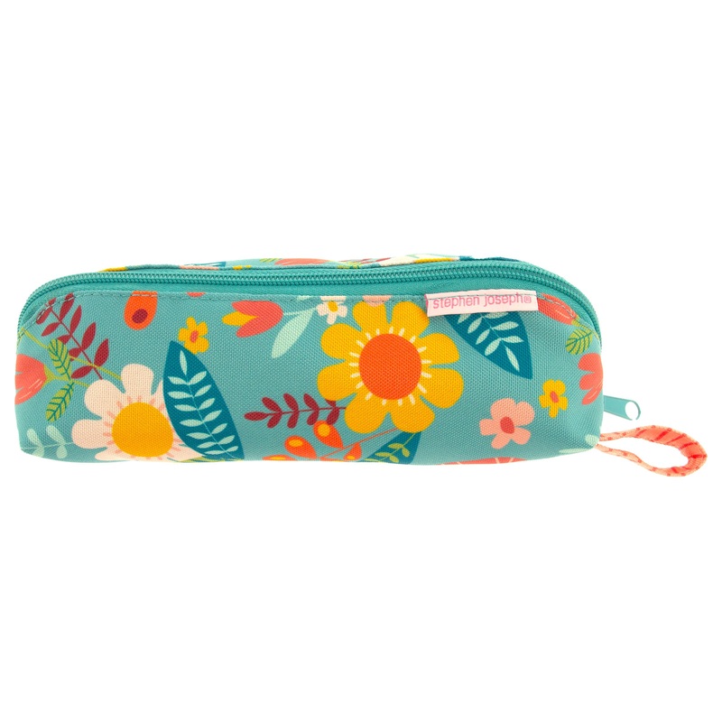 All Over Print Pencil Pouch Blue Floral
