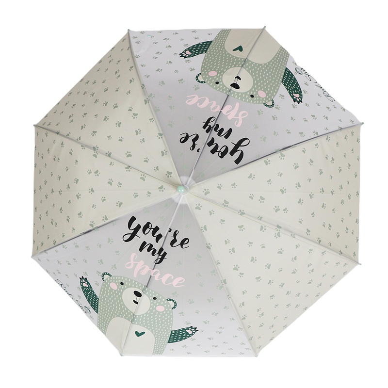 Little Surprise Box Light Green, Translucent Kelly-Jo All Over Teddy PawsRain And All-Season UmbrellaFor Kids & Adults.