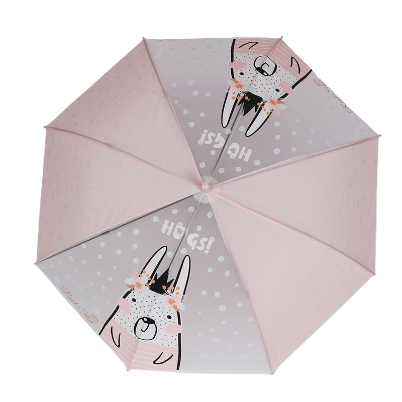 Little Surprise Box Pink Translucent Bunny Hugs,Rain And All-Season UmbrellaFor Kids & Adults.