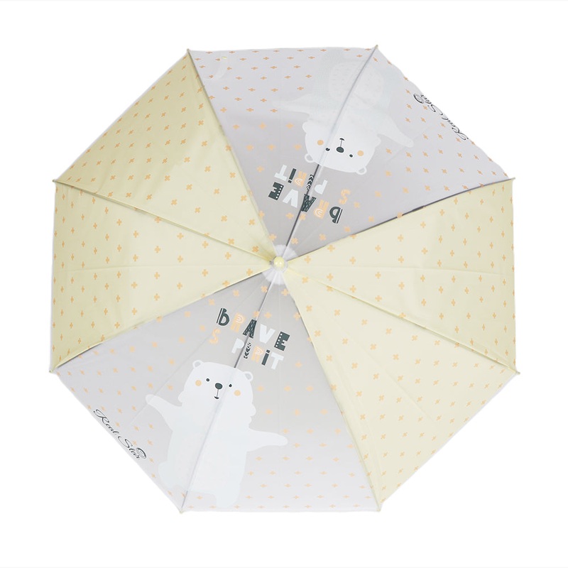 Little Surprise Box, Yellow Translucent Brave Spirit Kelly Jo Teddy Print,Rain And All-Season UmbrellaFor Kids & Adults.