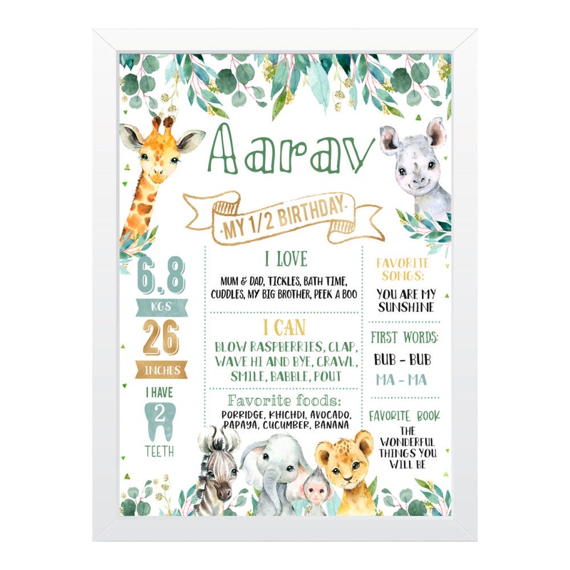 Milestone Poster Frame – African Jungle