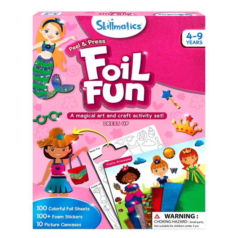 Skillmatics Art & Craft Activity – Foil Fun Dress Up, No Mess Art for Kids, Craft Kits, DIY Activity, Gifts for Ages 4 to 9