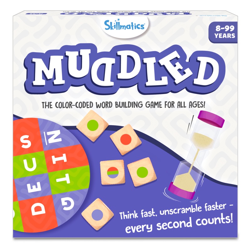 Skillmatics Word Game – Muddled, Fast-Paced Word Building Game, Fun For Kids & Families, Gifts For Ages 8 & Up