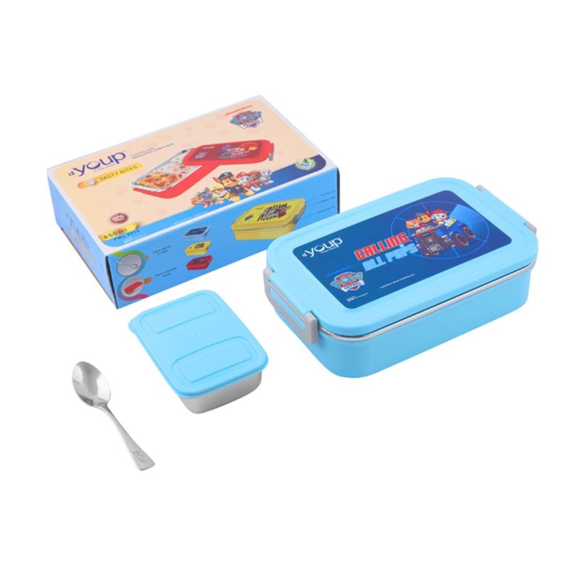 Youp Stainless Steel Blue Color Paw Patrol Kids Lunch Box Tasty Bites – 850 ml