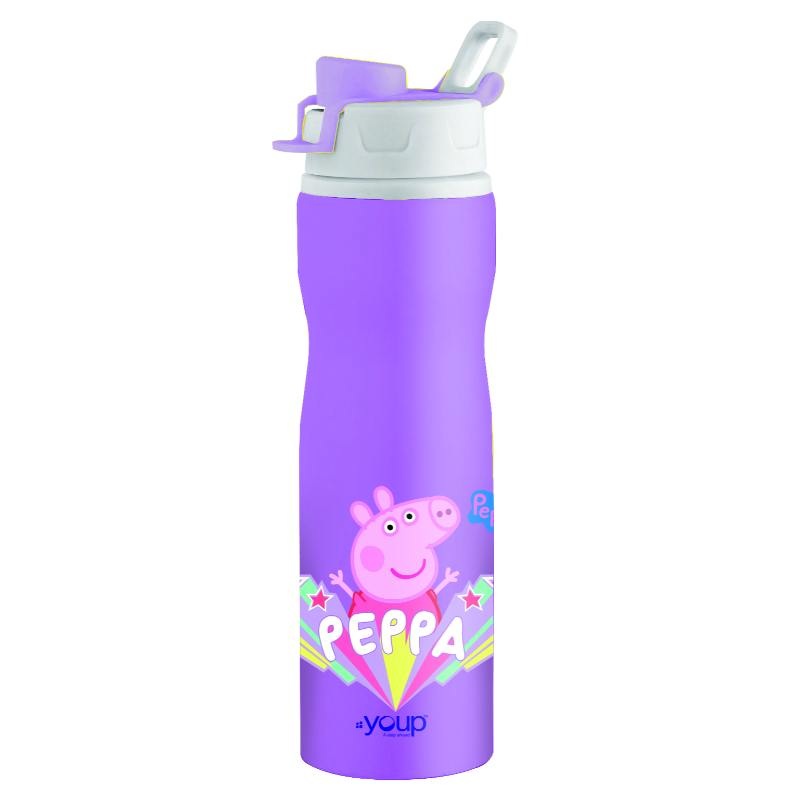 Youp Stainless Steel Purple Color Peppa Pig Kids Water Bottle TUKTUK – 750 Ml