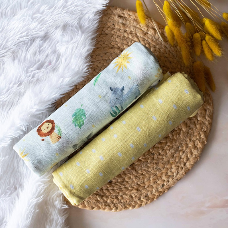 Tiny Snooze Organic Muslin Swaddles (Set of 2)- Into The Wild