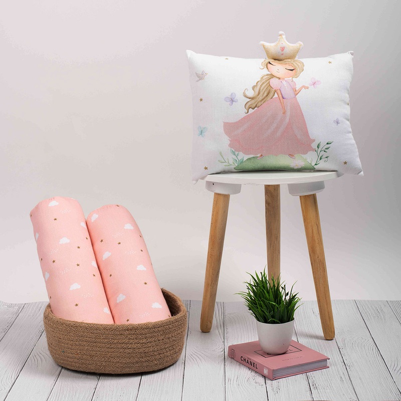 Tiny Snooze Organic Pillow & Bolsters- Princess