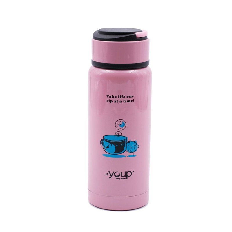 Youp Thermosteel Insulated Pink Color Kids Water Bottle Yp353 – 350 Ml