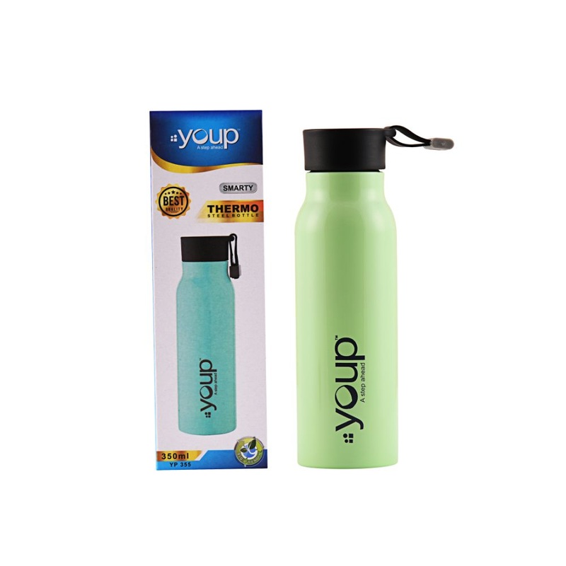 Youp Thermosteel Insulated Tea Green Color Water Bottle Smarty – 350 Ml