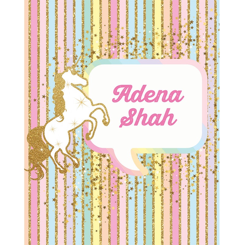 Personalised Folders – Glitter Unicorn