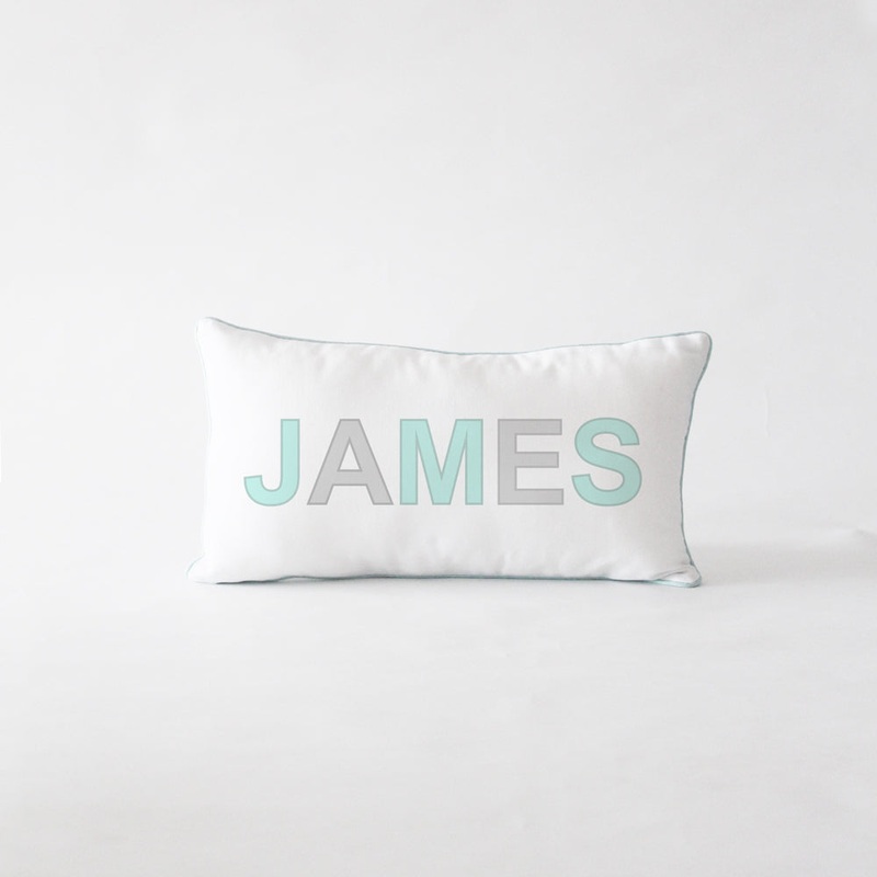 Personalised Name Cushion – Bold – Blue