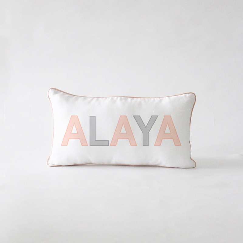 Personalised Name Cushion – Bold – Pink