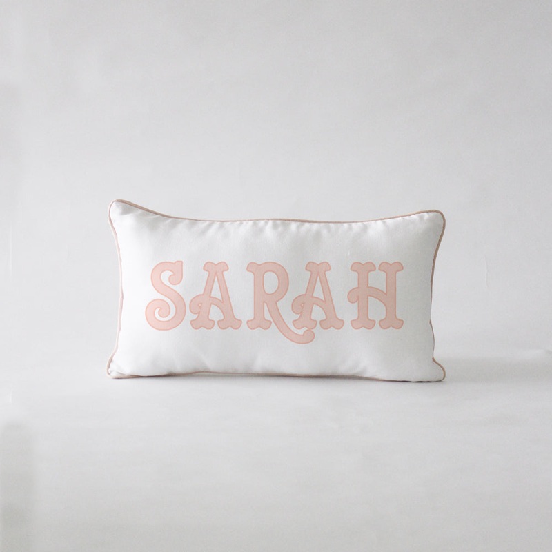 Personalised Name Cushion – Fancy – Pink