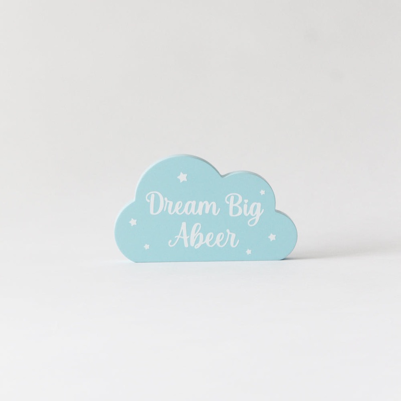 Personalized Dream Big Cloud – Blue