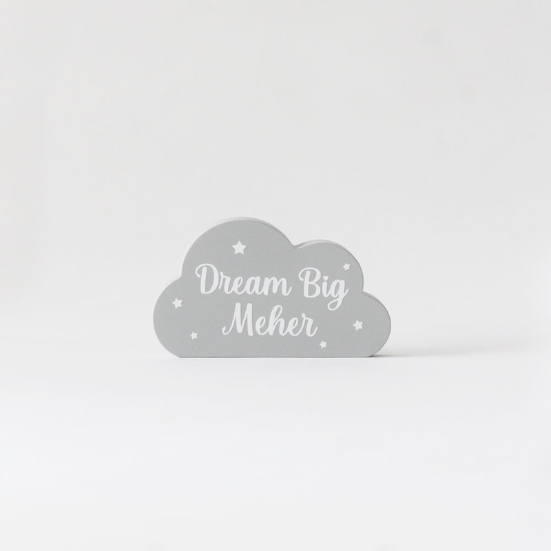 Personalized Dream Big Cloud – Grey