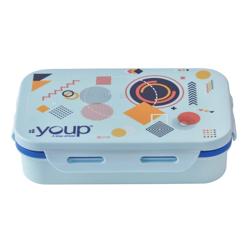 Youp Stainless Steel Aqua Blue Color Kids Lunch Box Yummy – 500 Ml