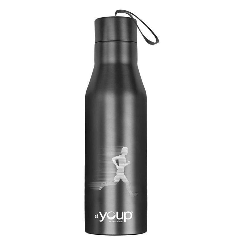 Youp Stainless Steel Black Color Sports Series Bottle Hyper – 750 Ml