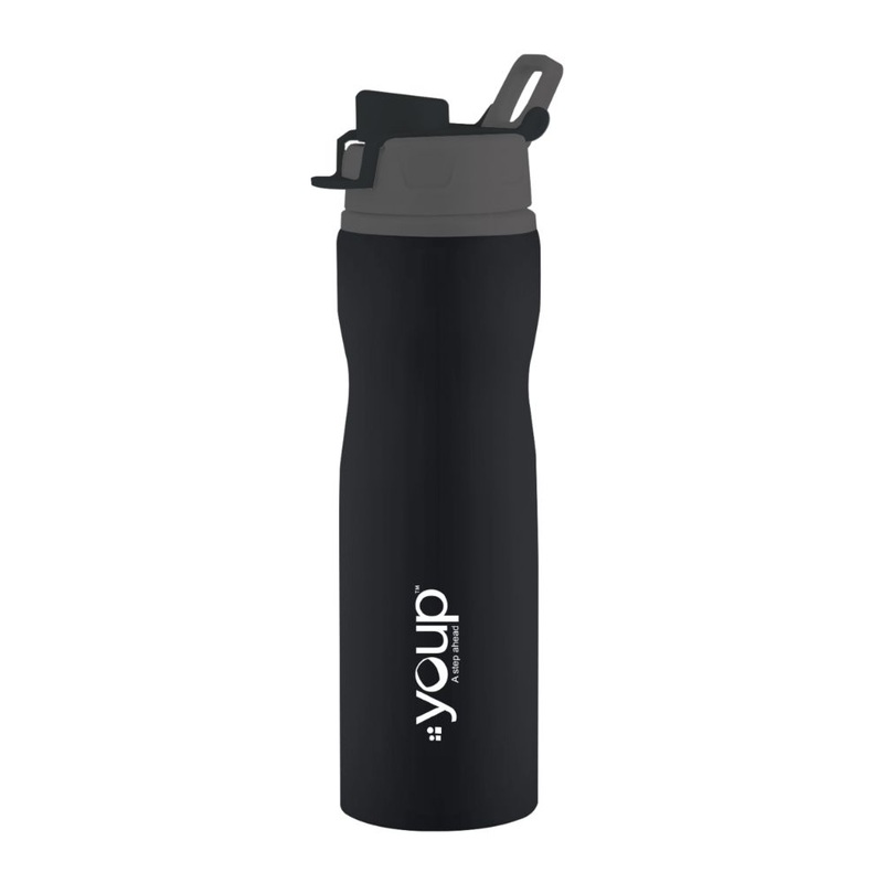 Youp Stainless steel black color sports series sipper bottle YPS7505 – 750 ml