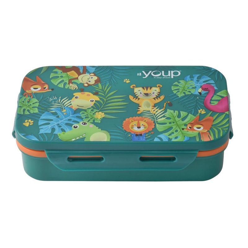 Youp Stainless Steel Green Color Kids Lunch Box Interval – 500 Ml