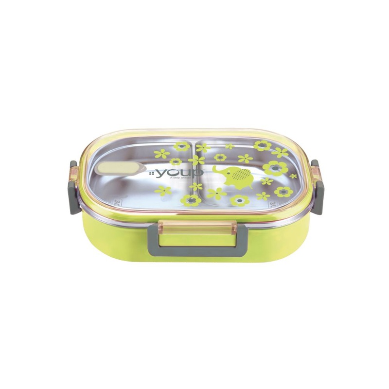 Youp Stainless Steel Green Color Kids Lunch Box Ypl8010 – 700 Ml