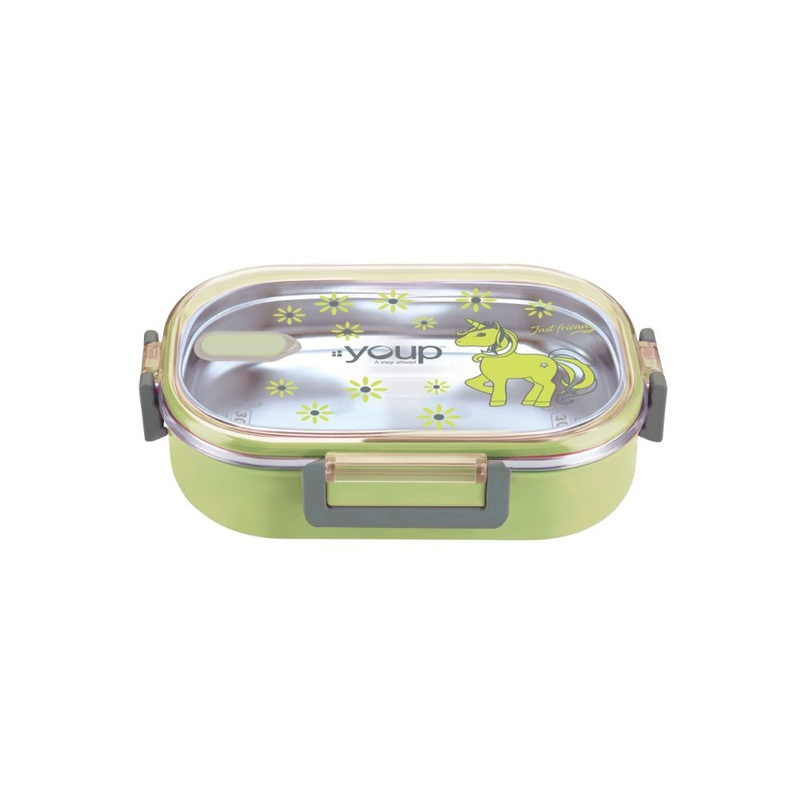 Youp Stainless Steel Green Color Kids Lunch Box Ypl8011 – 700 Ml