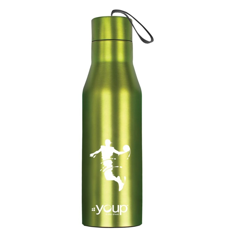 Youp Stainless Steel Metallic Green Color Sports Series Bottle Hyper – 750 Ml