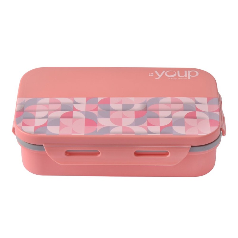 Youp Stainless Steel Pink Color Kids Lunch Box Yummy – 500 Ml
