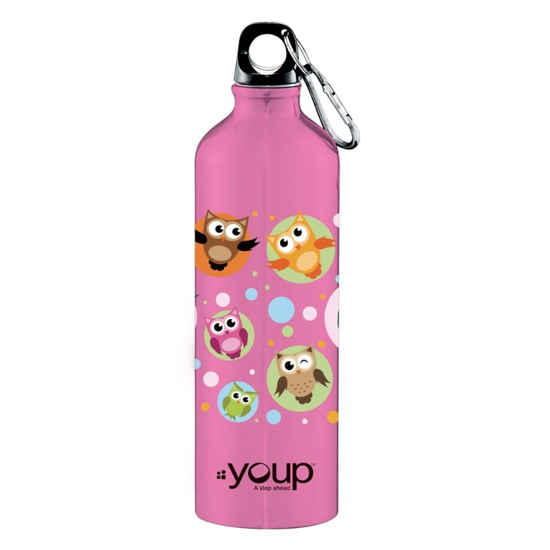 Youp Stainless Steel Pink Color Sports Series Kids Sipper Bottle Mighty – 750 Ml