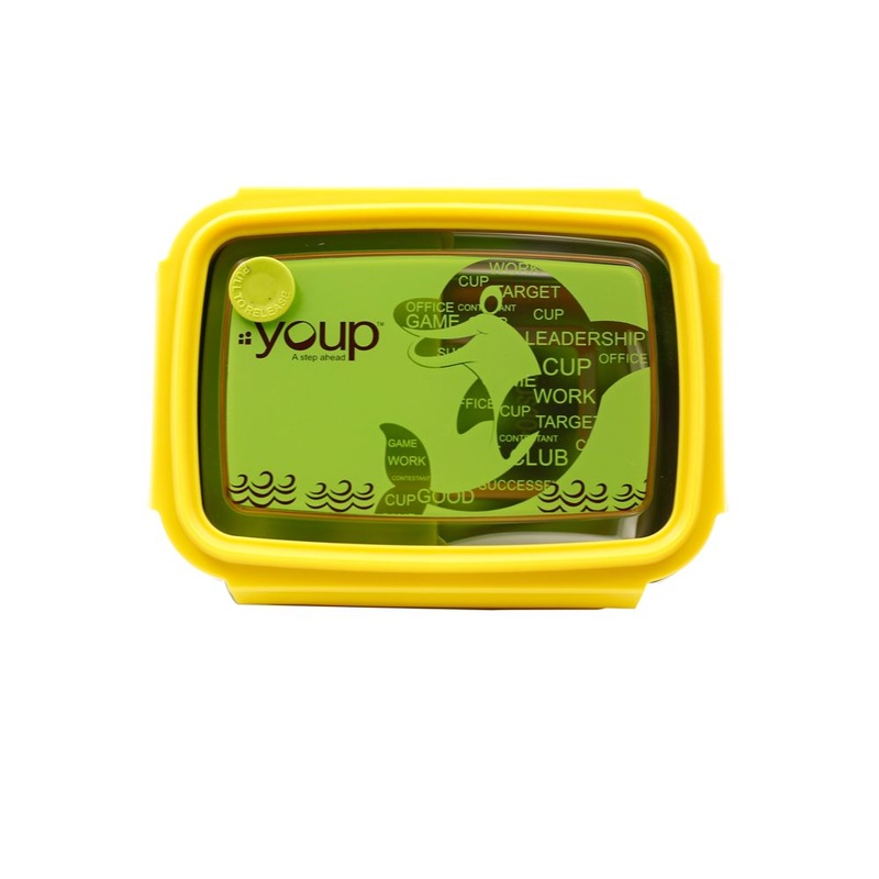Youp Stainless Steel Yellow And Green Color Kids Lunch Box Ypl8001 – 800 Ml