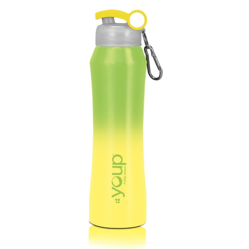 Youp Thermosteel Green And Yellow Color Water Bottle Passion901 – 900 Ml