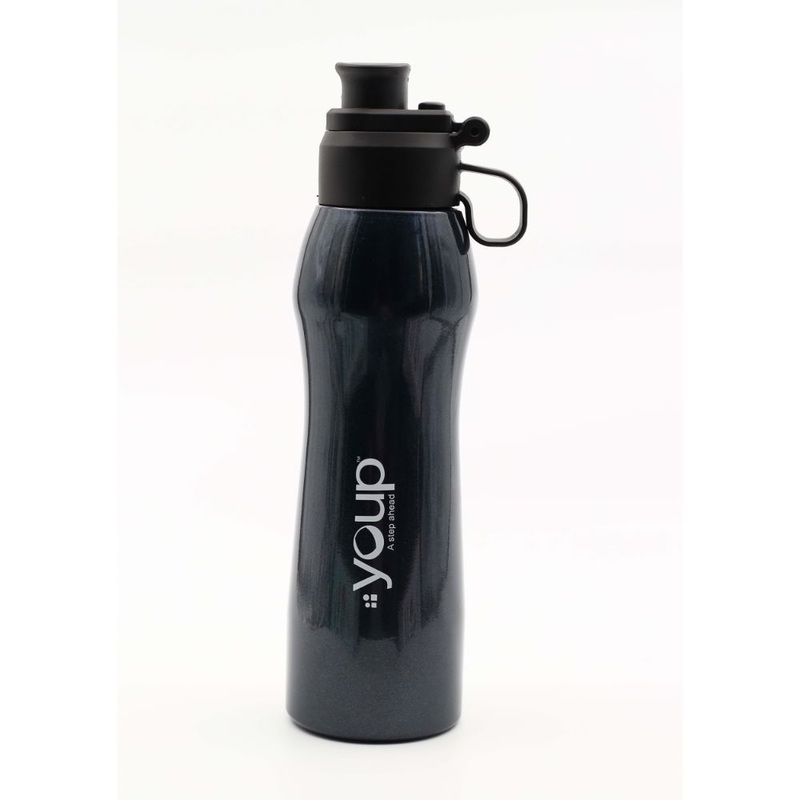 Youp Thermosteel Insulated Black Color Water Bottle Maisy – 600 Ml