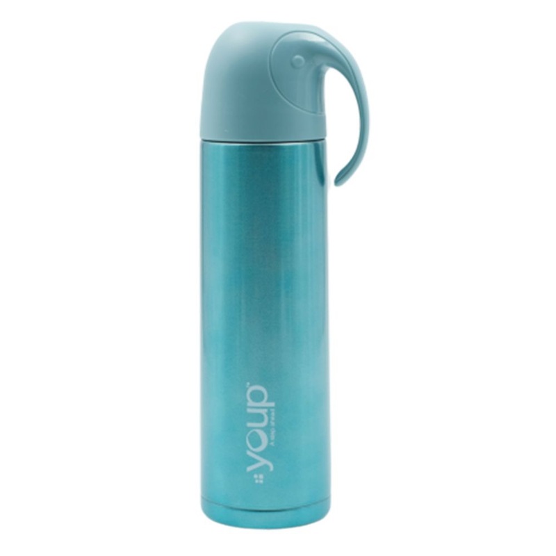 Youp Thermosteel Insulated Blue Color Water Bottle With Handle Containing Cup Cap Yp512 – 500 Ml