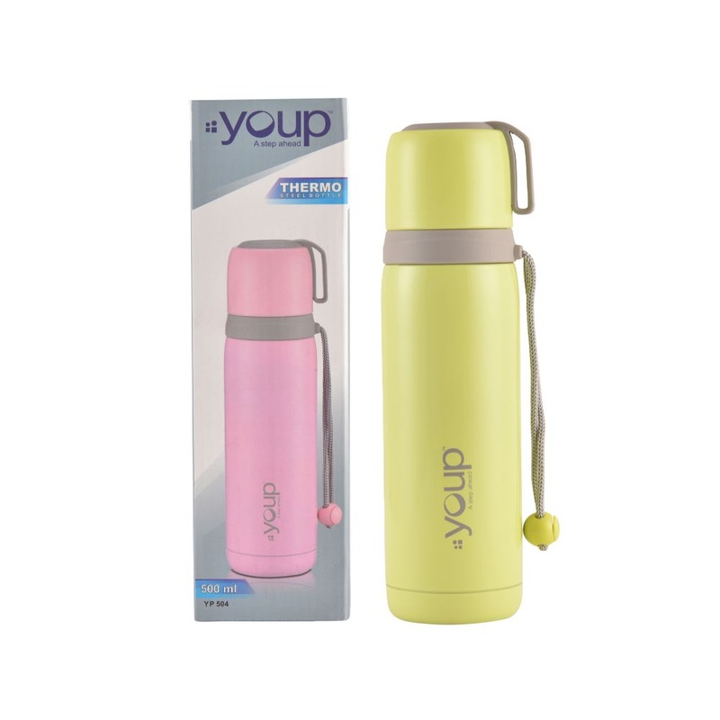 Youp Thermosteel Insulated Lemon Green Color Bottle Yp504 – 500 Ml