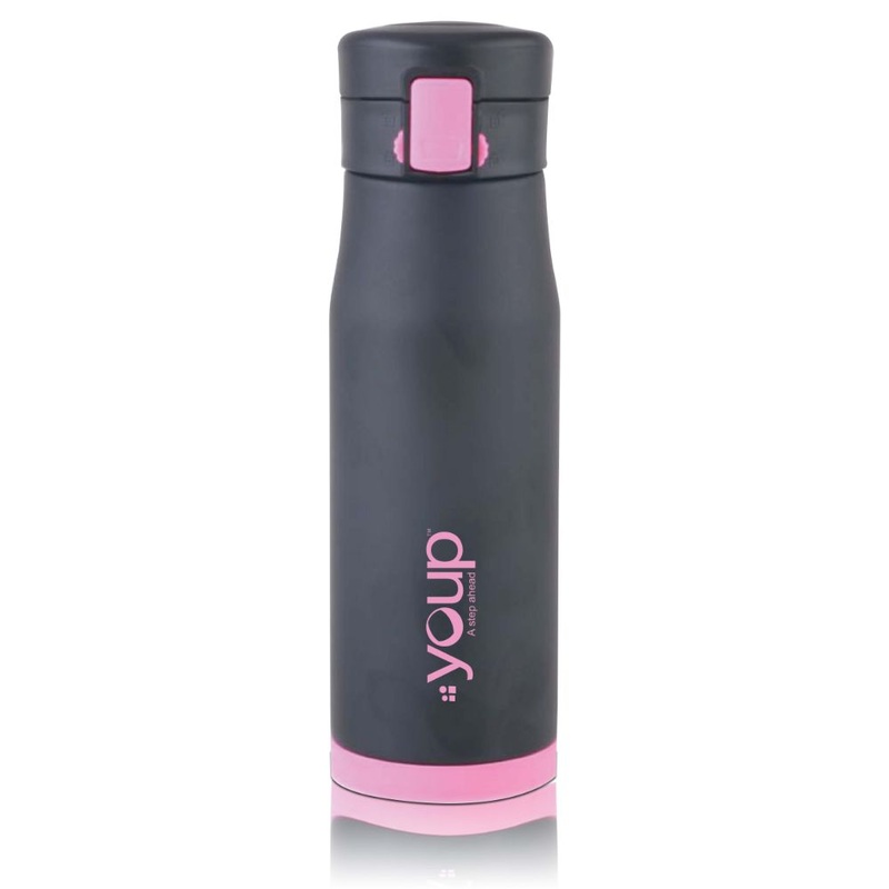 Youp Thermosteel Insulated Pink Color Water Bottle Blacky – 600 Ml