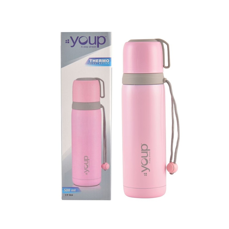 Youp Thermosteel Insulated Soft Pink Color Bottle Yp504 – 500 Ml