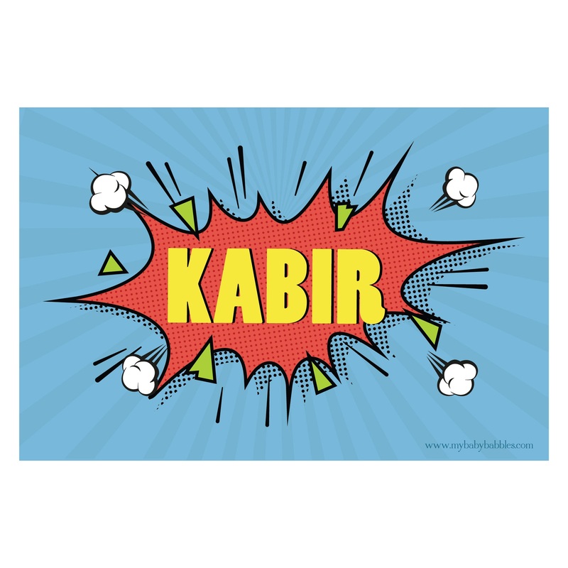 Personalised Themed Tablemat – Pop Art – Boy