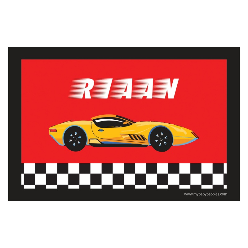 Personalised Themed Tablemat – Racing Car