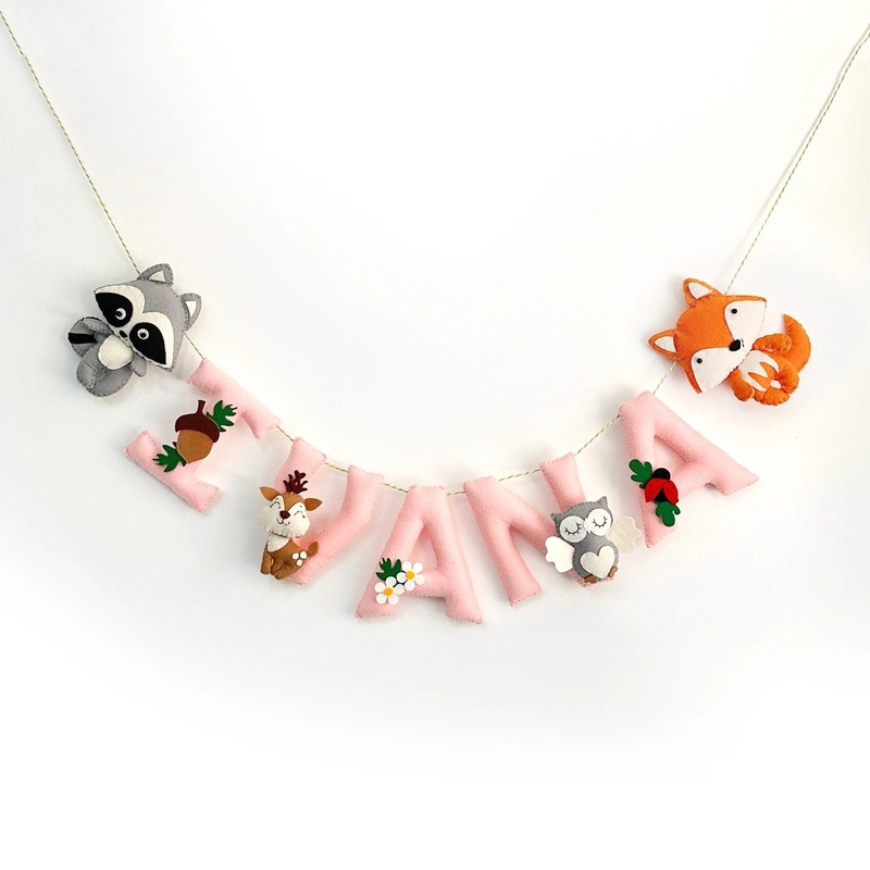 Personalised Woodland Name Bunting/Garland