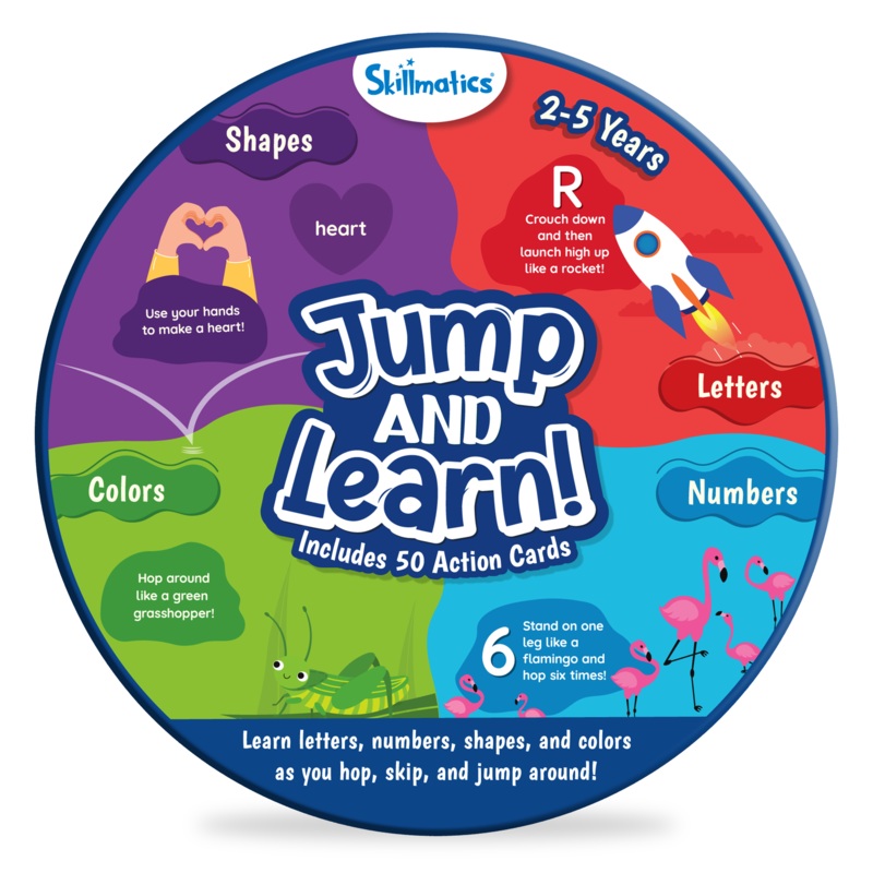 Skillmatics Flash Cards for Toddlers – Jump & Learn Letters, Numbers, Shapes & Colors, Preschool Learning, Travel Toys, Gifts for Kids Ages 2, 3, 4, 5