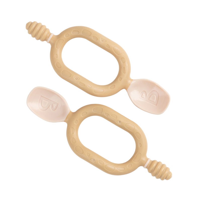 Bibado Dippit Multi stage Baby Weaning Spoon and Dipper Fawn – Pack of 2