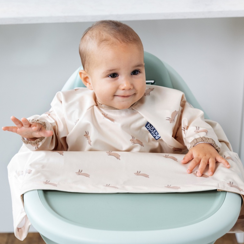 Bibado Long Sleeve Coverall Weaning Bib  Happy Hares