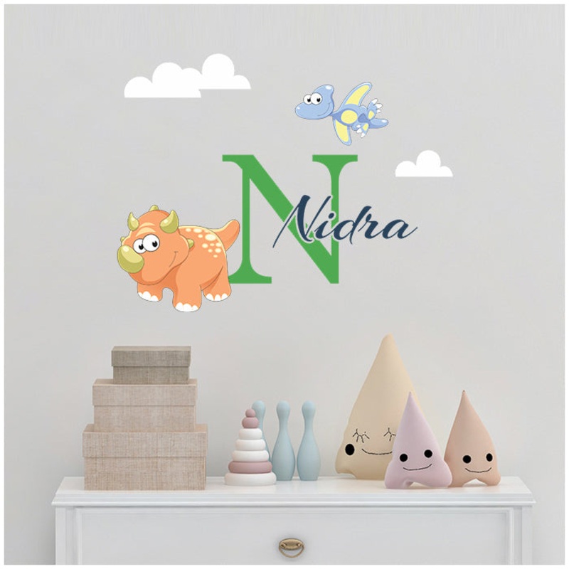 Dino Wall Name Sticker