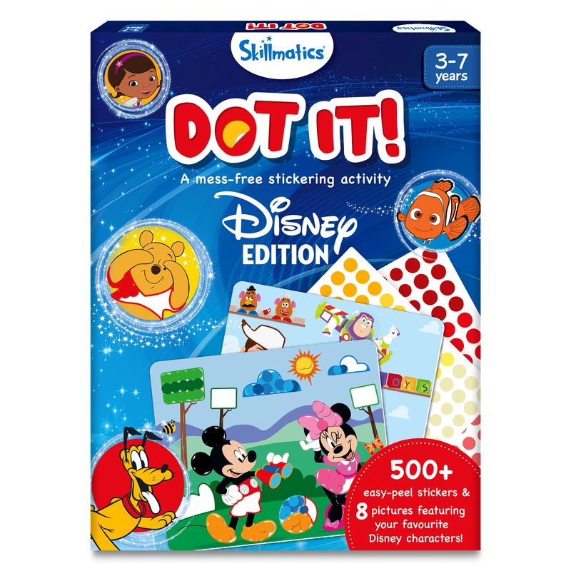 Skillmatics Art Activity – Dot It Disney Edition, No Mess Sticker Art for Kids, Craft Kits, DIY Activity, Gifts for Girls & Boys Ages 3, 4, 5, 6, 7, Travel Toys for Toddlers