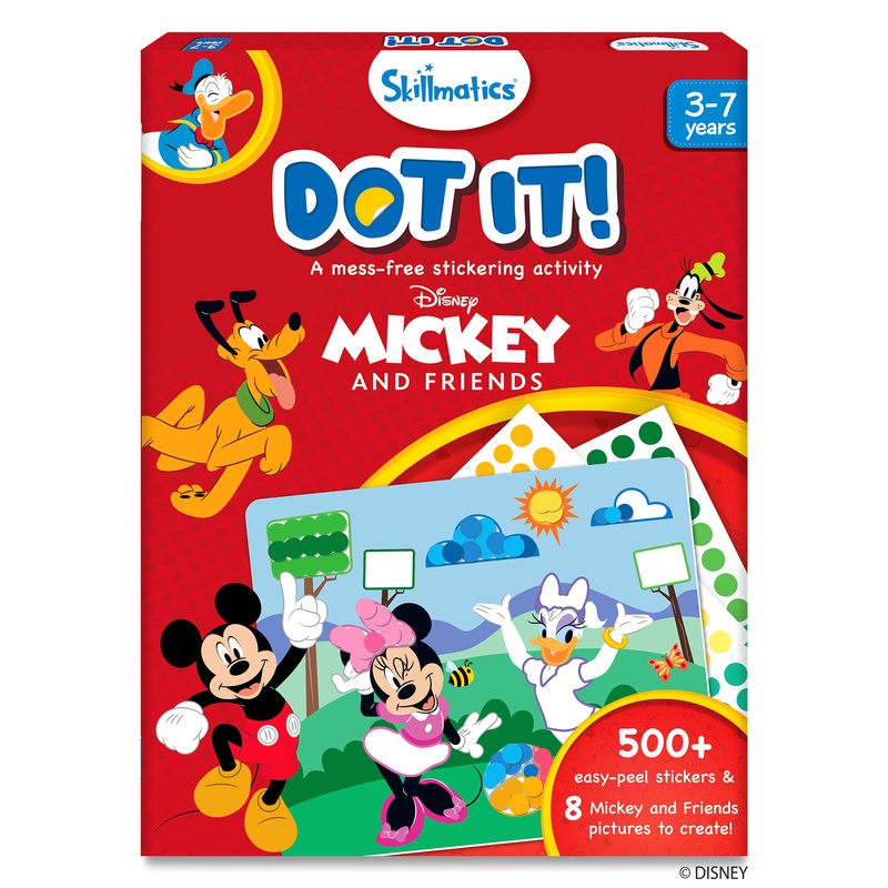 Skillmatics Art Activity – Dot It Mickey and Friends, Mess-Free Sticker Art for Kids, Craft Kits, DIY Activity, Gifts for Boys & Girls Ages 3, 4, 5, 6, 7, Travel Toys for Toddlers