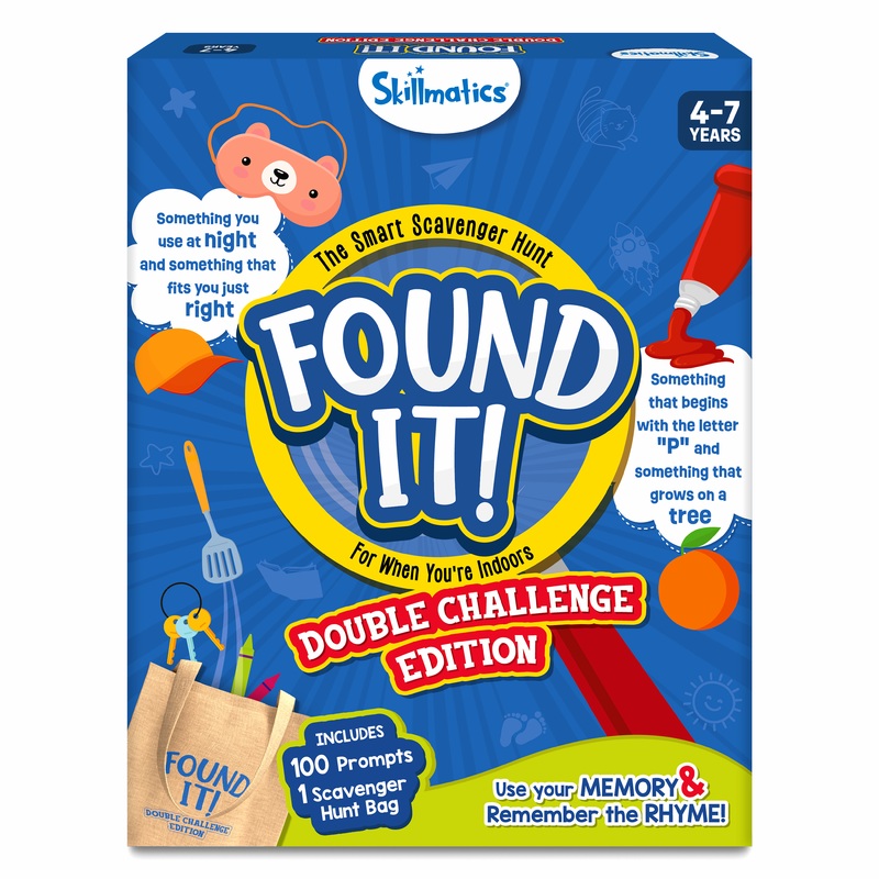 Skillmatics Card Game – Found It Indoor, Double Challenge Scavenger Hunt for Kids, Boys, Girls, and Families Who Love Board Games and Educational Toys, Travel Friendly, Gifts for Ages 4, 5, 6, 7