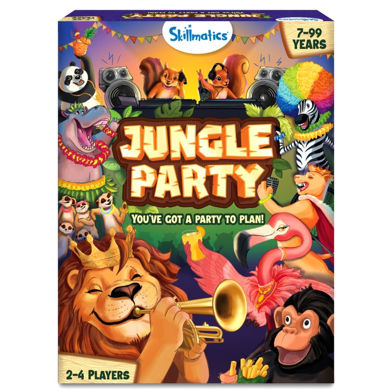 Skillmatics Card Game – Jungle Party, Fun Family Card Game of Strategy & Luck, Party Game, Gifts for Girls & Boys Ages 7, 8, 9 & Up
